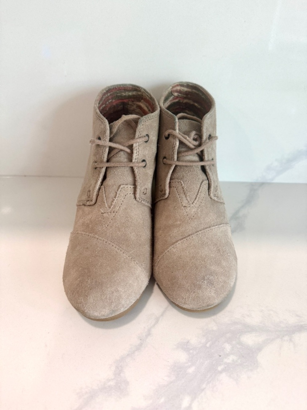 TOMS Suede Wedge Boots